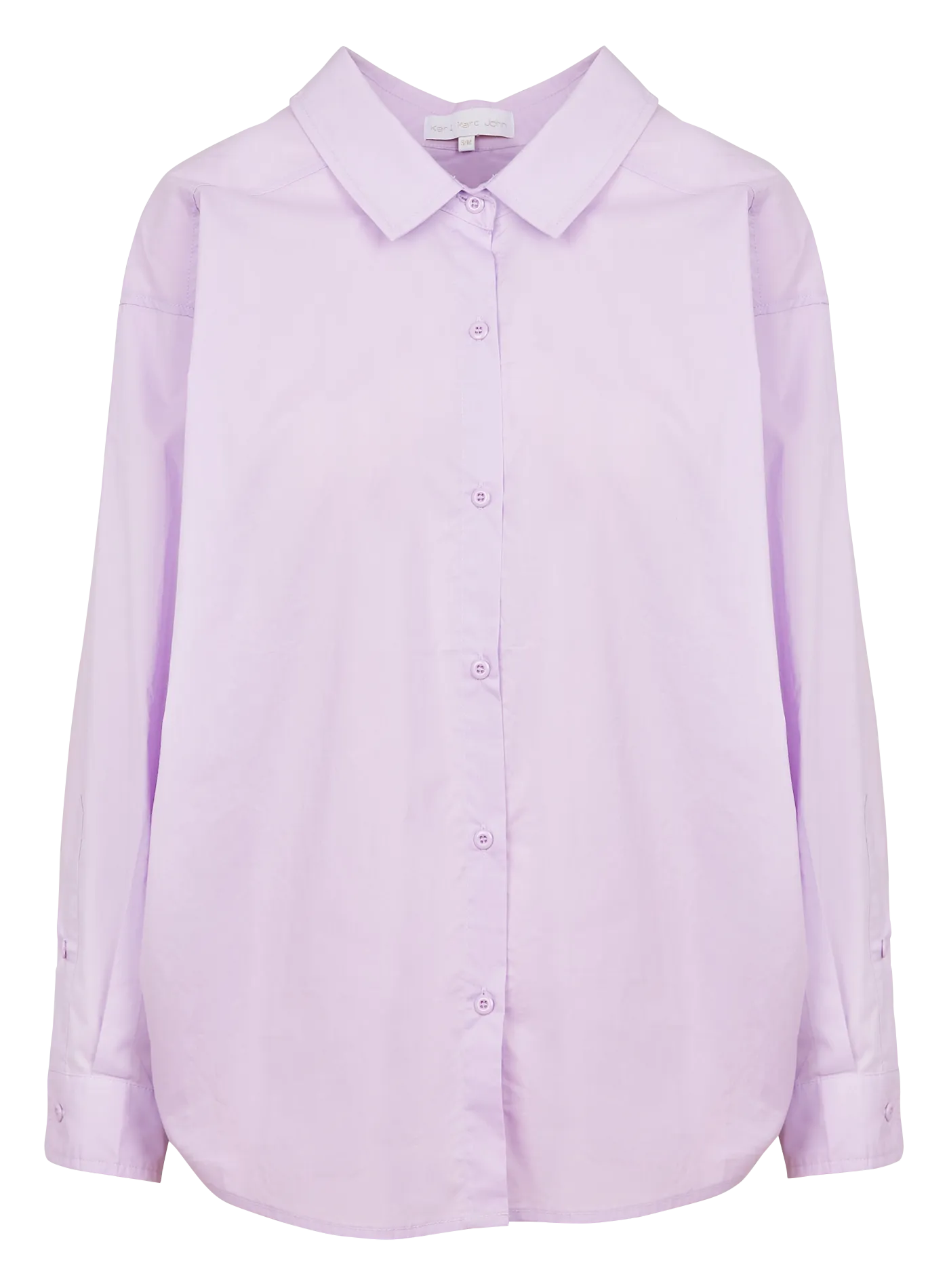KARL MARC JOHN CONSTANCE - Camisa holgada de mezcla de algodón con cuello clásico en violeta