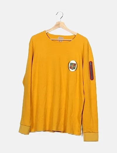 Nun gama Sudadera mostaza texturizada