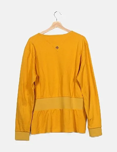 Nun gama Sudadera mostaza texturizada