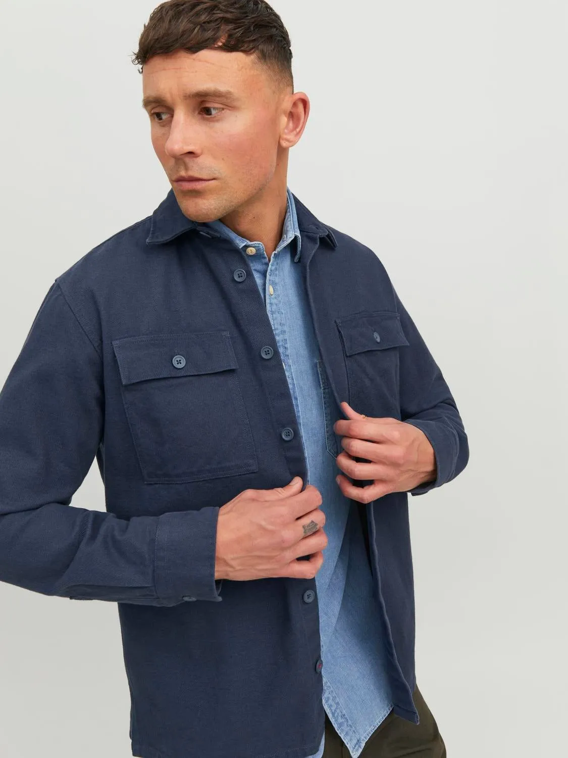 RDD Sobrecamisa Corte wide | Azul intermedio | Jack & Jones®